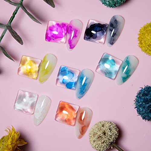MIZHSE Blooming Gel Nail Polish 10ml - Blossom Gel Marble Nail Art for Manicure