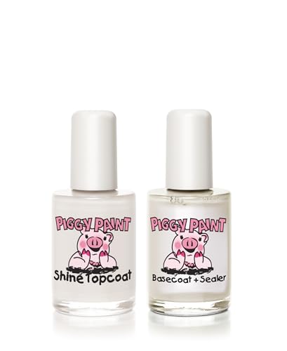 Piggy Paint Make It Last Basecoat and Shine Topcoat Set for Kids