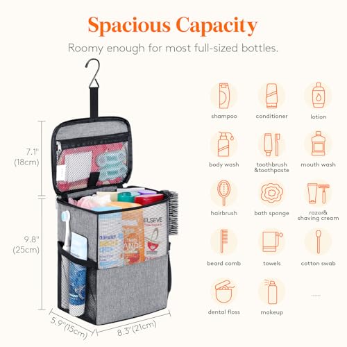 Lifewit Portable Shower Caddy - Quick Dry Toiletry Organizer for Gym, Travel, Dorm