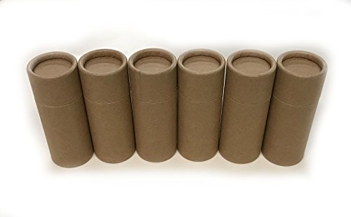 Empty Cardboard Deodorant Containers - 2.5 oz Push-Up Tubes (6-Pack)
