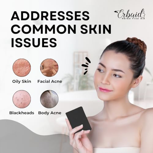 Natural Activated Charcoal Soap Bar for Acne & Blackheads