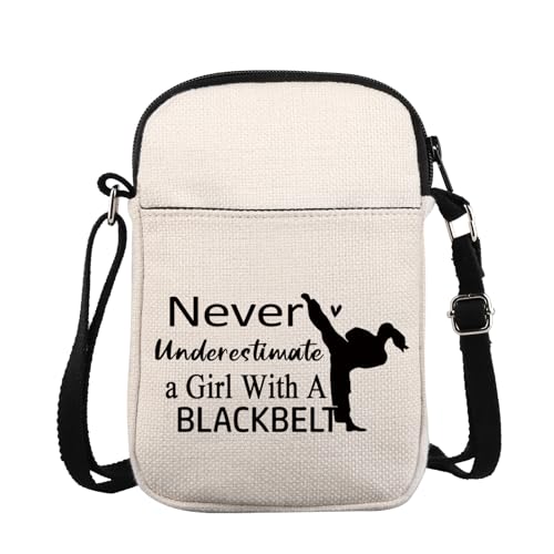 Black Belt Cosmetic Bag - Never Underestimate a Girl with A Black Belt