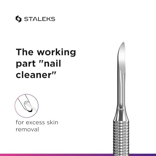 Staleks Pro Manicure Pusher EXPERT 30 - Stainless Steel Dual-Ended Tool