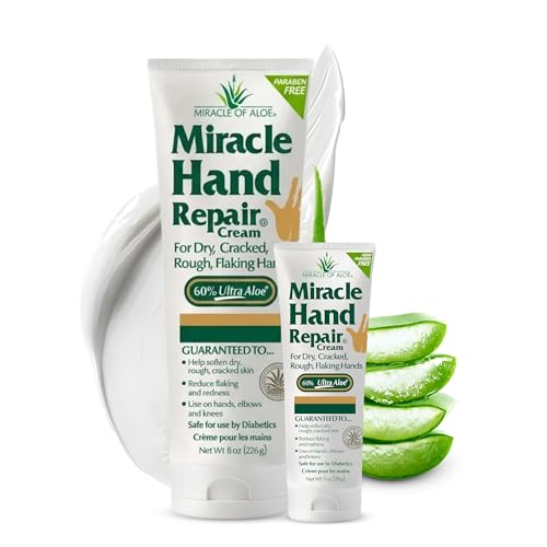 Miracle Hand Cream for Dry Cracked Hands - 9 Oz Pack of 1 | Aloe & Healing Formula