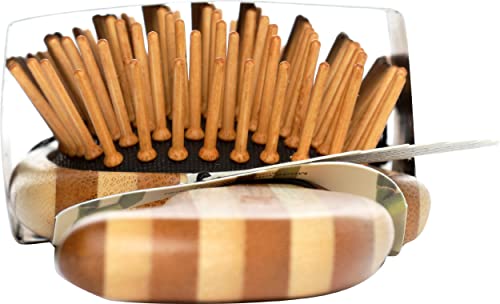 Bass Brushes Wood Bristle Hair Brush for Thick, Curly, and Long Hair