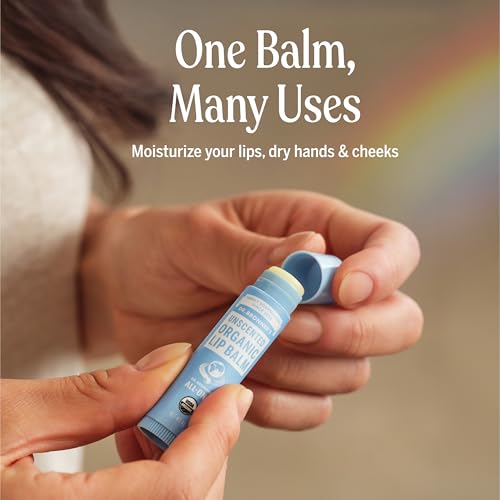 Dr. Bronner¡¯s Organic Lip Balm 6-Pack (.15oz) Natural, Moisturizing, Petroleum-Free Lip Moisturizer with Beeswax & Avocado Oil for Dry Lips, Men & Women - Unscented