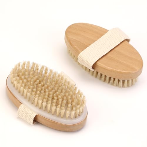 Natural Bristle Exfoliating Body Brush for Smooth Skin