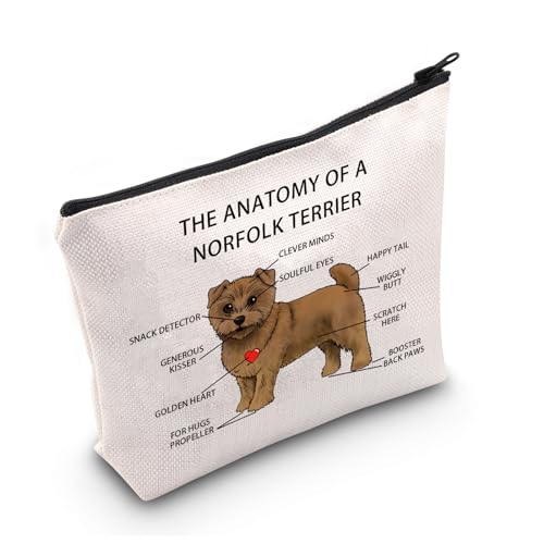 Norfolk Terrier Cosmetic Bag - Anatomy of a Norfolk Terrier Gift