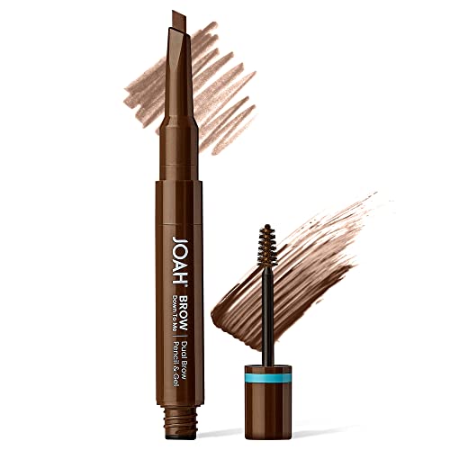 JOAH Dual Brow Pencil and Gel - Long-Lasting Vegan Soft Brown