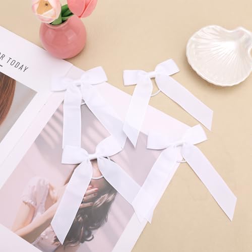 12pcs Kids & Women Ponytail Hair Bows Ribbon Cheerleading Hair Accessories