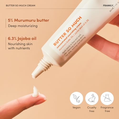 FRANKLY Butter So Much Cream, Intense Moisturizer for Dry Skin, 1.01 Fl Oz