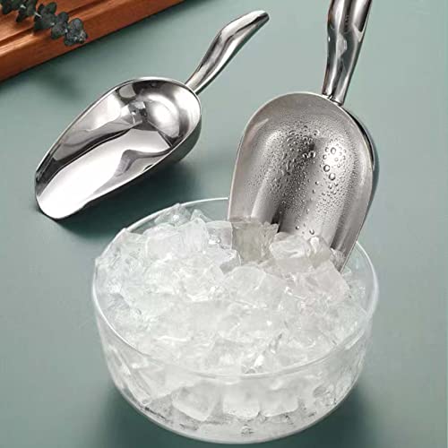 Mini Stainless Steel Ice Scoop - Heavy Duty 5 oz, Dishwasher Safe
