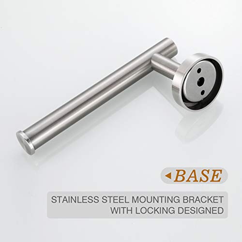 Brushed Nickel Wall-Mounted Toilet Paper Holder - Durable Stainless Steel