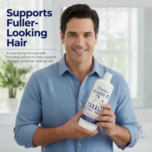 Cabellina Shampoo with Horsetail Extract, 32 Fl Oz (Pack of 2) - Strengthens & Adds Shine