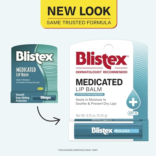 Blistex Medicated Lip Balm SPF 15, 12 Pack - 0.15 oz Each
