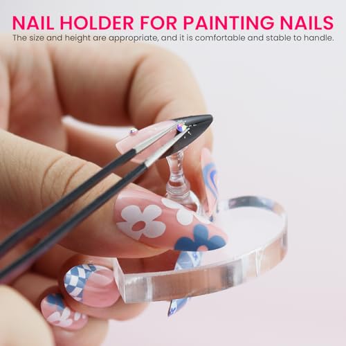 Clear Large Nail Stand for Press On Nails - Nail Art Display & Painting Practice