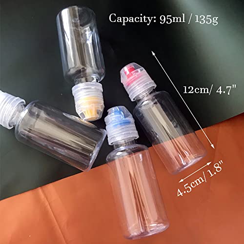 4-Pack Mini Honey Squeeze Bottles - Refillable Condiment Dispensers