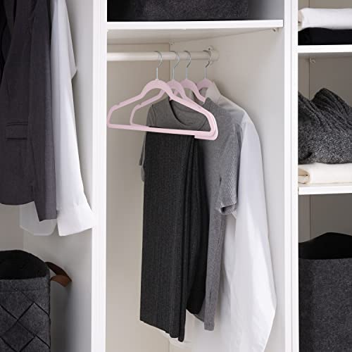 Laura Ashley 25-Pack Slim Velvet Hangers - Non-Slip Closet Organizers