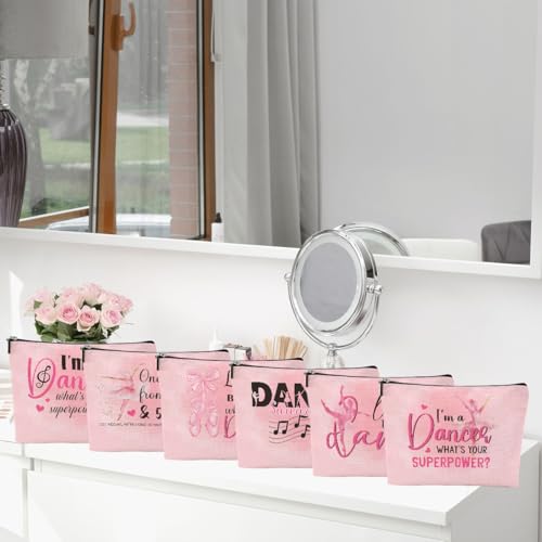 Multicolor 6 Pcs Dance Makeup Bag - Dancer Gifts Cosmetic Organizer