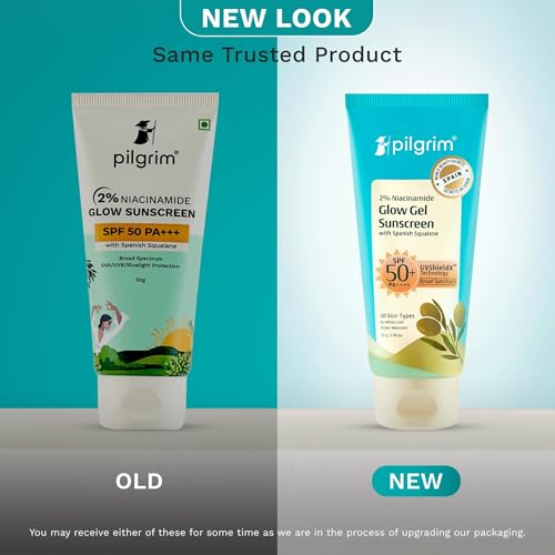 Pilgrim SPF 50+ Niacinamide Gel Sunscreen for Face, 1.76 oz – Non-Greasy, Quick-Absorbing