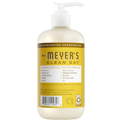 Mrs. Meyer's Clean Day Liquid Hand Soap, Daisy, 12.5 fl oz (3 Pack) - Moisturizing & Cruelty-Free