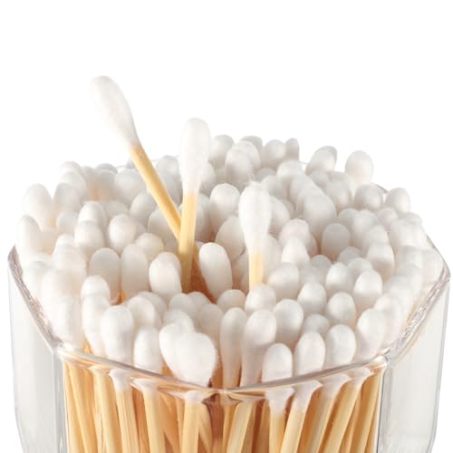 Demissle 300 Pcs Travel Cotton Swabs Individually Wrapped for Personal Care