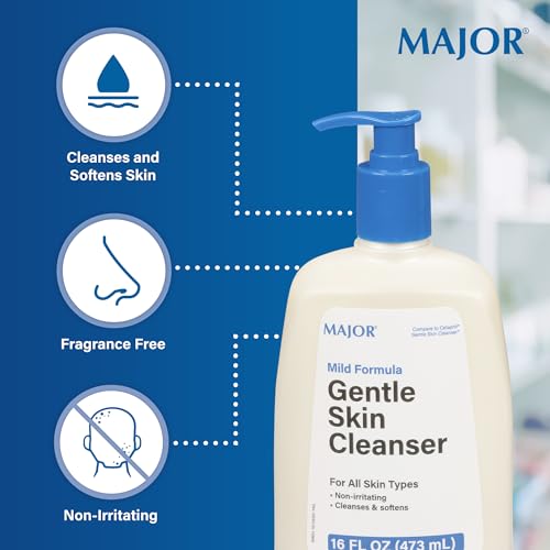 Gentle Skin Cleanser for All Skin Types - Fragrance-Free, 16 Fl Oz (3 Pack)