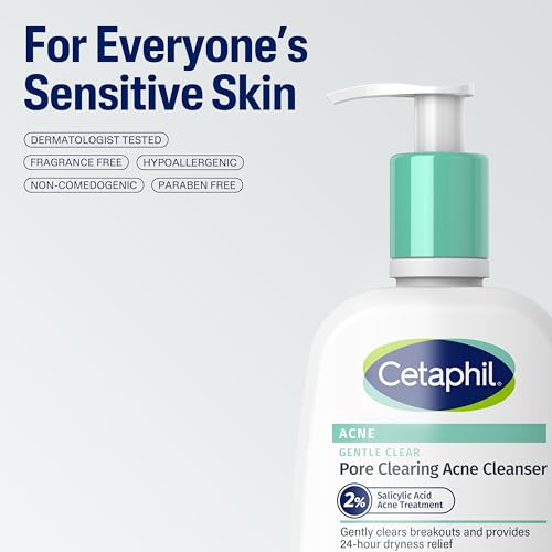 Cetaphil Gentle Clear Acne Cleanser with 2% Salicylic Acid, 8 fl oz - For Sensitive Skin