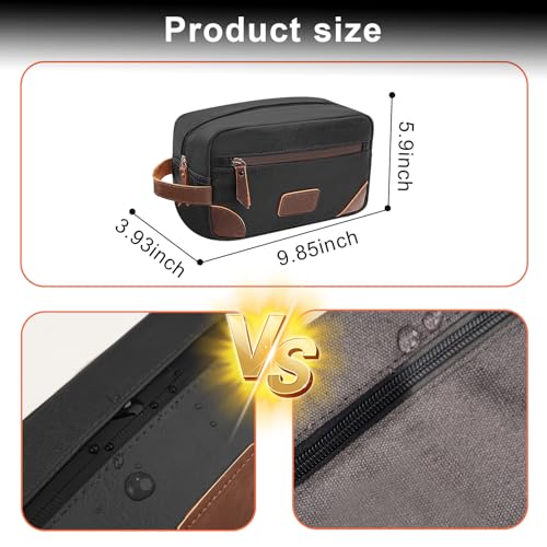 Wohlbege Men's Large Travel Toiletry Bag - Waterproof Bathroom Organizer