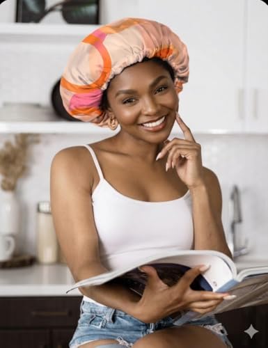 Glow By Daye Extra Large Satin Bonnet – Adjustable Reversible Sleep Cap