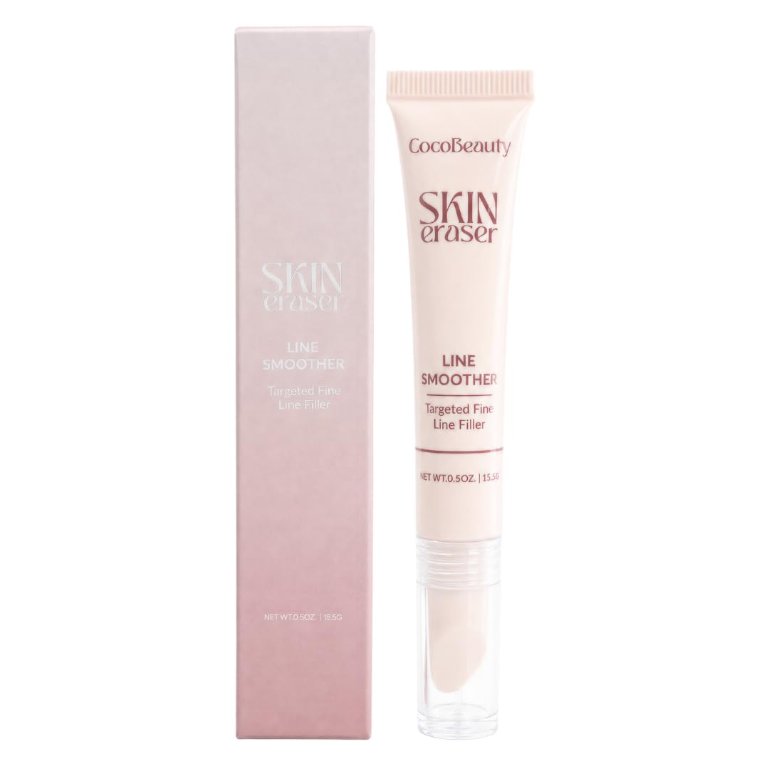 CocoBeauty Precision Line Blur Primer - Pore Smoothing Makeup Base for Mature Skin with Niacinamide & Hyaluronic Acid | Anti-Aging Formula