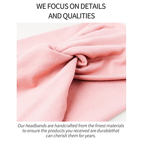 Jesries 10-Pack Extra Wide Turban Headbands for Women, Soft Stretch Boho Hair
