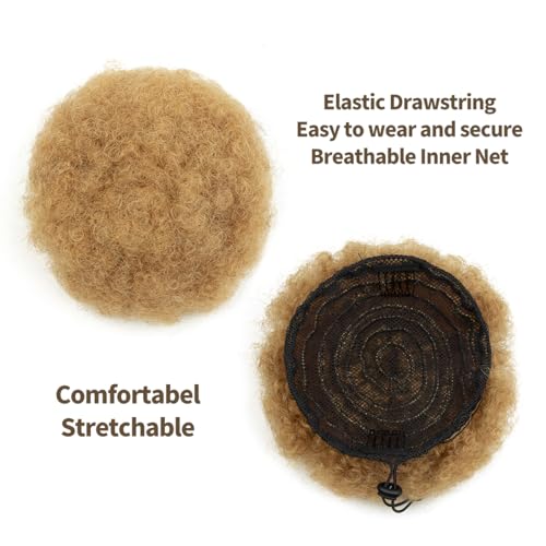 Afro Curly Hairpiece, Kinky Puff Drawstring Ponytail