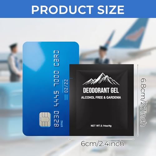 0.14oz Mini Deodorant Gel (Pack of 100) - Aluminum Free, Travel Size