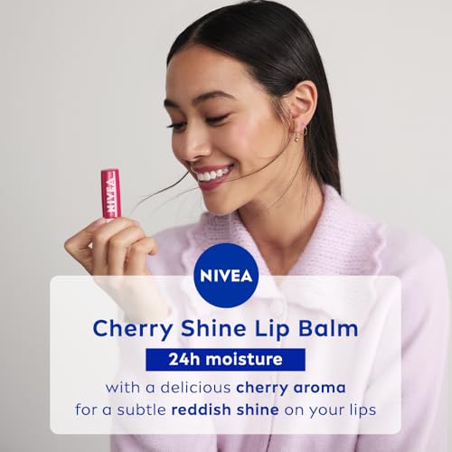 NIVEA Fruity Shine Cherry Lip Care - 4.8g Glossy Color
