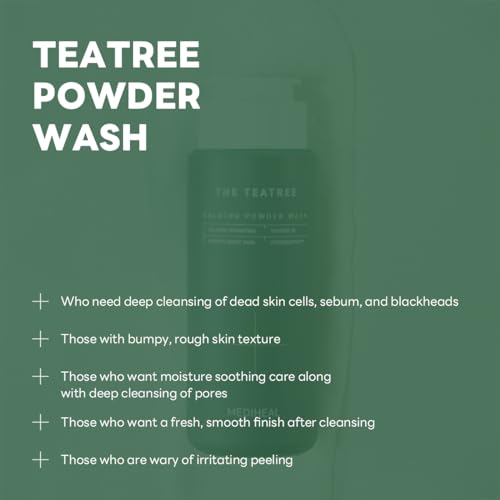 Mediheal Teatree Calming Powder Wash - Gentle Daily Facial Cleanser, 1.76 oz
