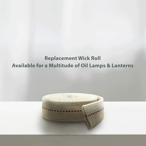 1-Inch Smokeless Cotton Wick for Kerosene & Oil Lamps - 6ft Roll