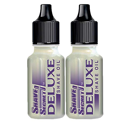 Shave Secret Deluxe Shaving Oil 18.75ml - 2 Pack, Natural Moisturizing Pre-Shave Oil
