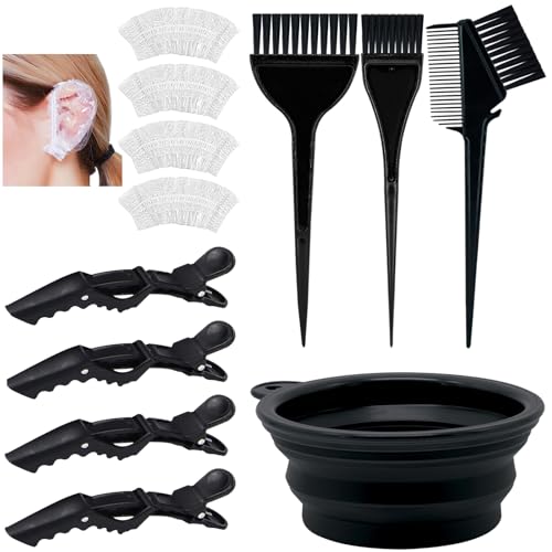 Xarchy 12-Piece Hair Bleach Kit with Brushes, Bowl & Clips
