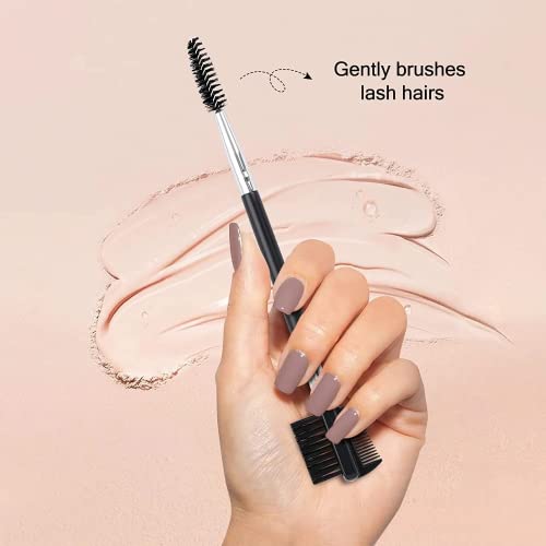 3-Piece Eyebrow and Eyelash Grooming Tool Set with Dual Heads
