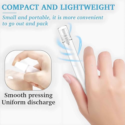 Gaahkai 12PCS Airless Pump Travel Bottles Set 5-15ml Leak-Proof Lotion Containers