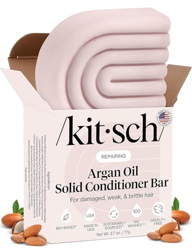 Kitsch Argan Oil Conditioner Bar for Hair Repair & Frizz Control – 2.7 oz