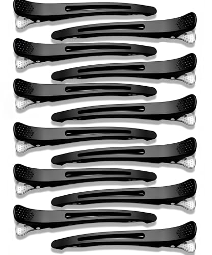 Duck Bill Hair Clips for Women - 12 Pcs, No-Crease, Heat Resistant