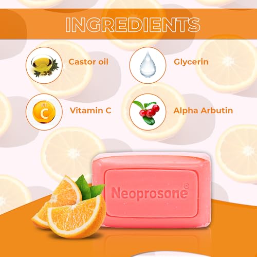 Neoprosone Skin Brightening Soap 2.8 oz Pack of 2 - Fades Dark Spots & Evens Skin Tone