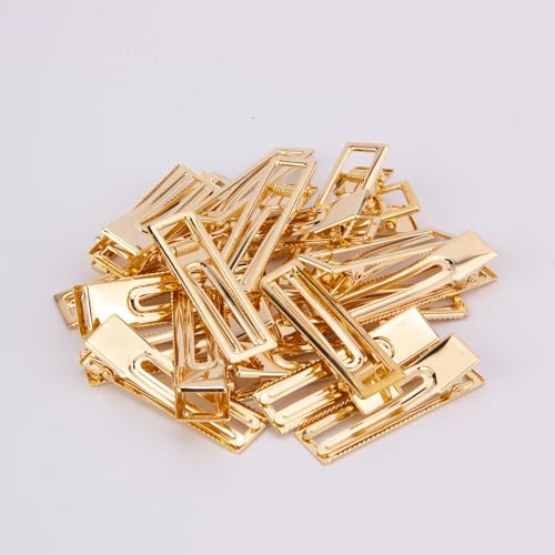 Gold Metal Hair Pin Clips - 20 Pack Durable DIY Barrettes