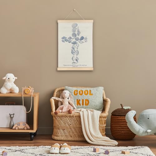 Christian Beach Wall Art - Shell Bible Verse Decor 12x16