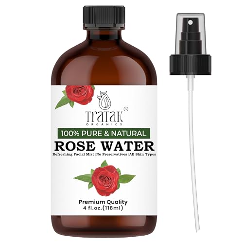 TRATAK ORGANICS Organic Rose Water Spray 4 fl oz (Pack of 1) Face & Skin Hydration