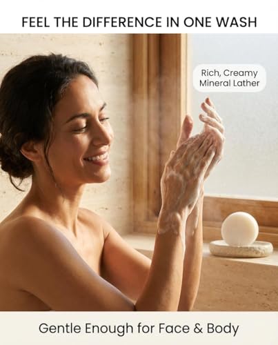 SEACRET Dead Sea Mineral Soap - Hydrating Vegan Bar for Face & Body, 4.4 oz
