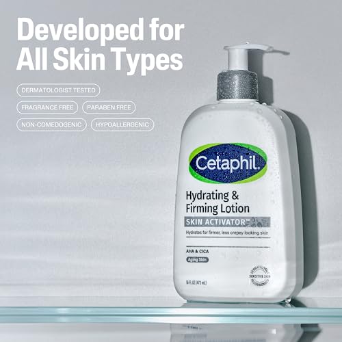 Cetaphil Firming Body Lotion with AHA & CICA, 16 Fl Oz - Hydrate & Tighten Skin