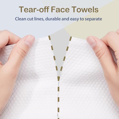 Ourmed Life Disposable Face Towels, Lint-Free Pearl Textured Cloths, 60 Ct